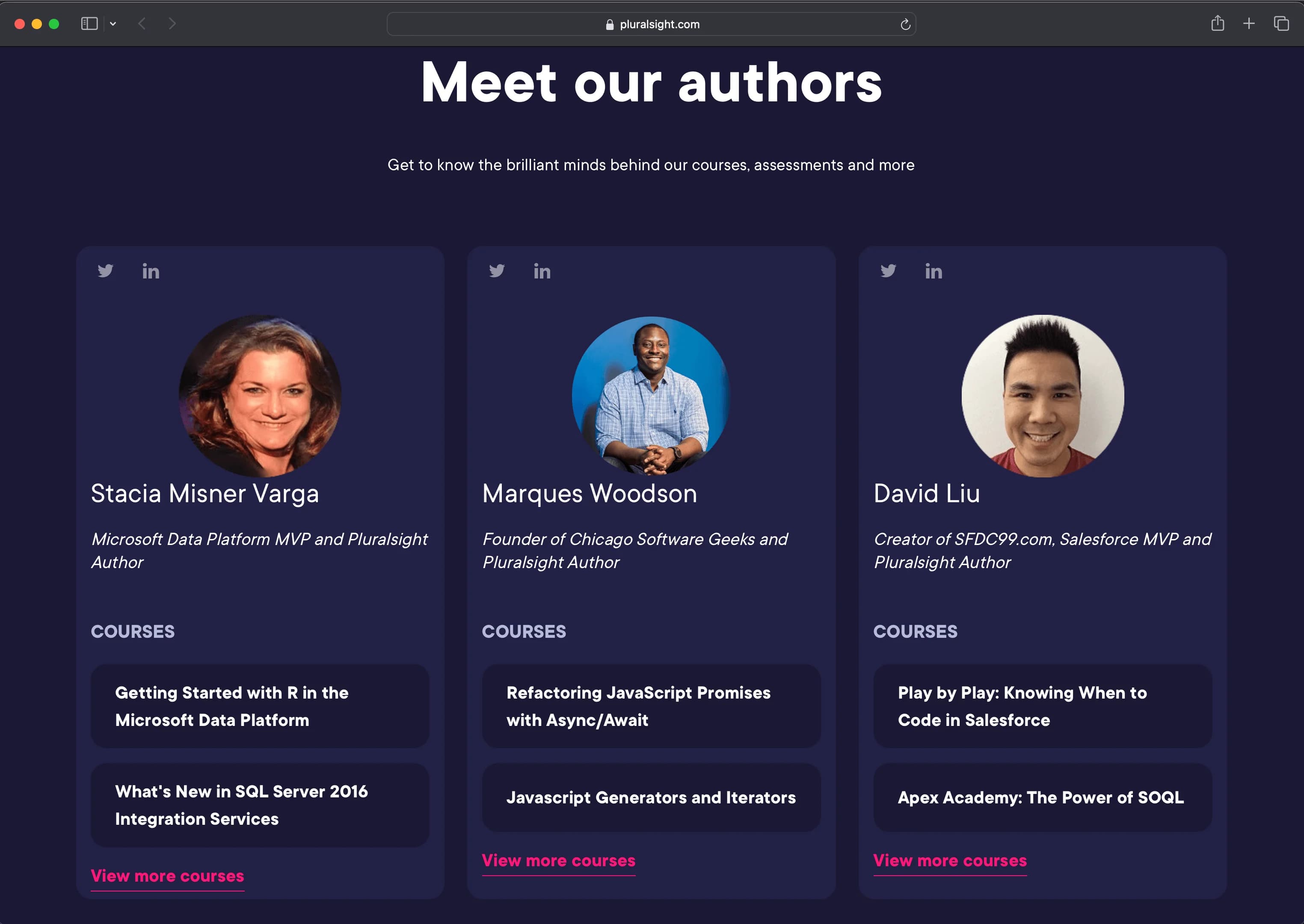 Pluralsight authors.