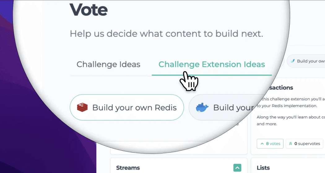 Vote for Challenge Extensions