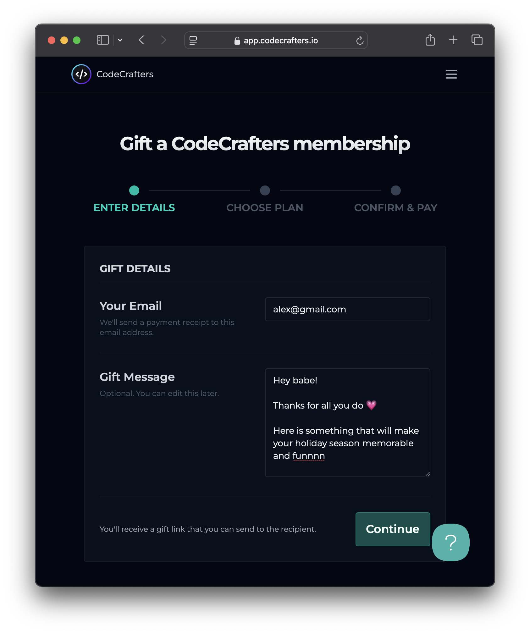 Gift a CodeCrafters membership