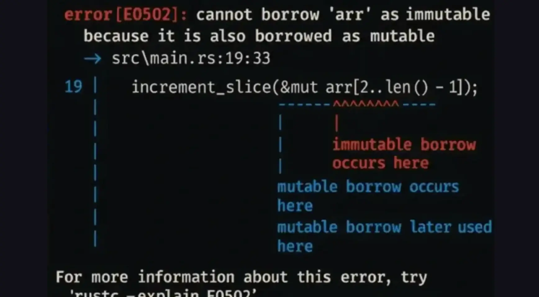Rust compiler errors