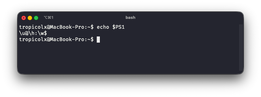 Echo $PS1